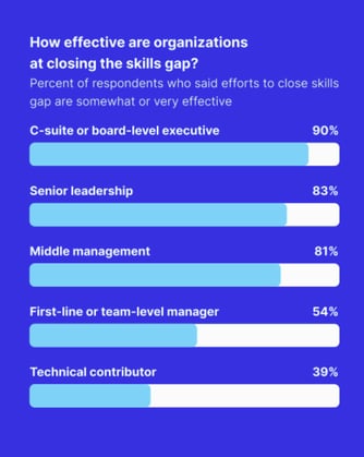 How effective are organizations at closing the skills gap?