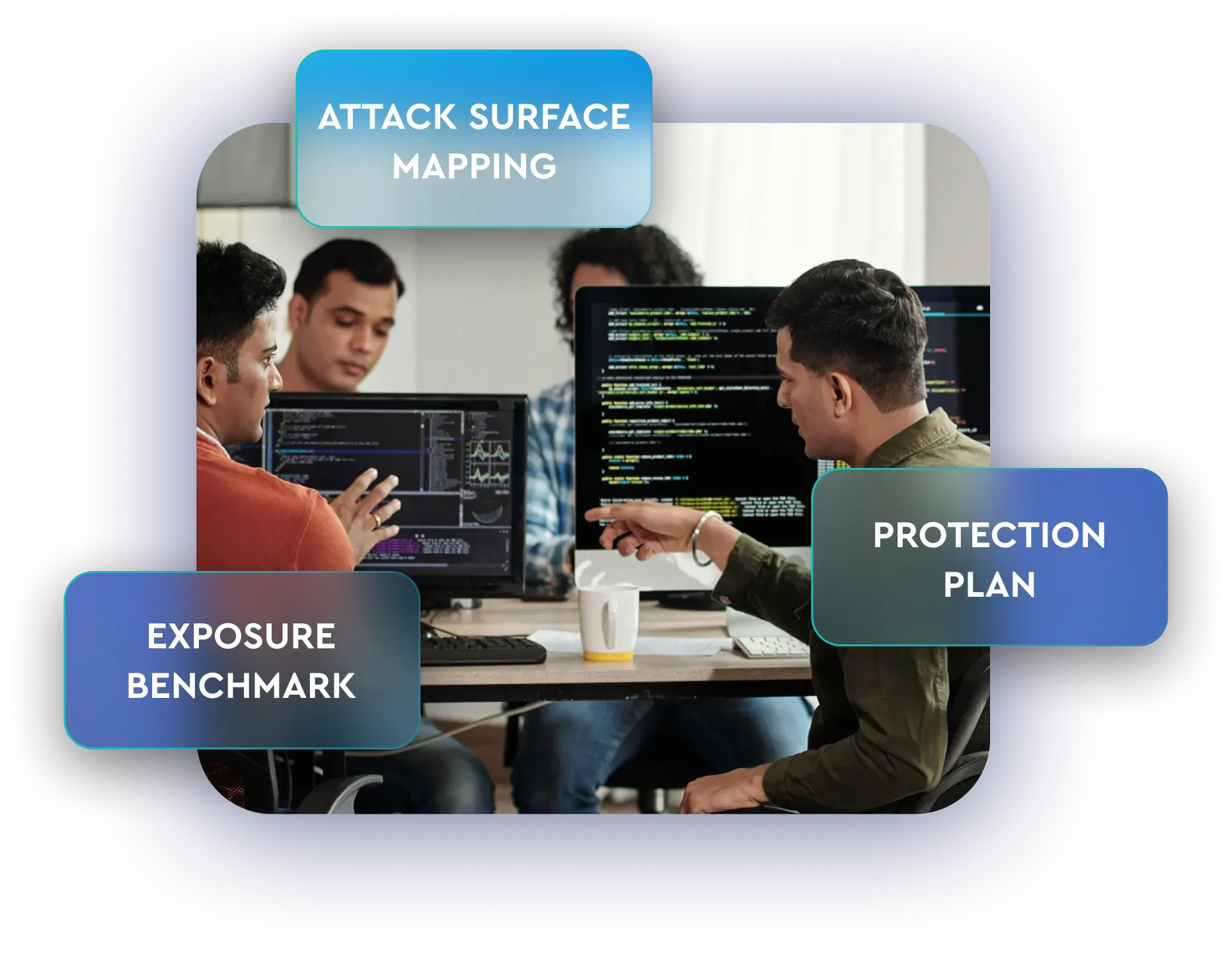 IT workers looking at screens