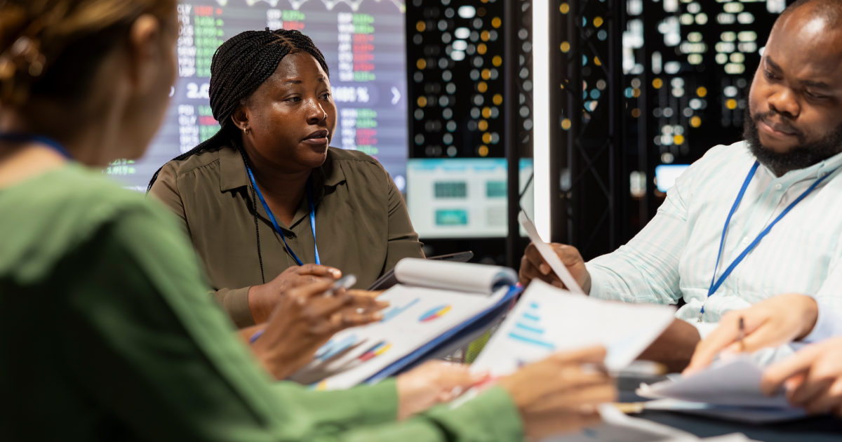 people working in data center