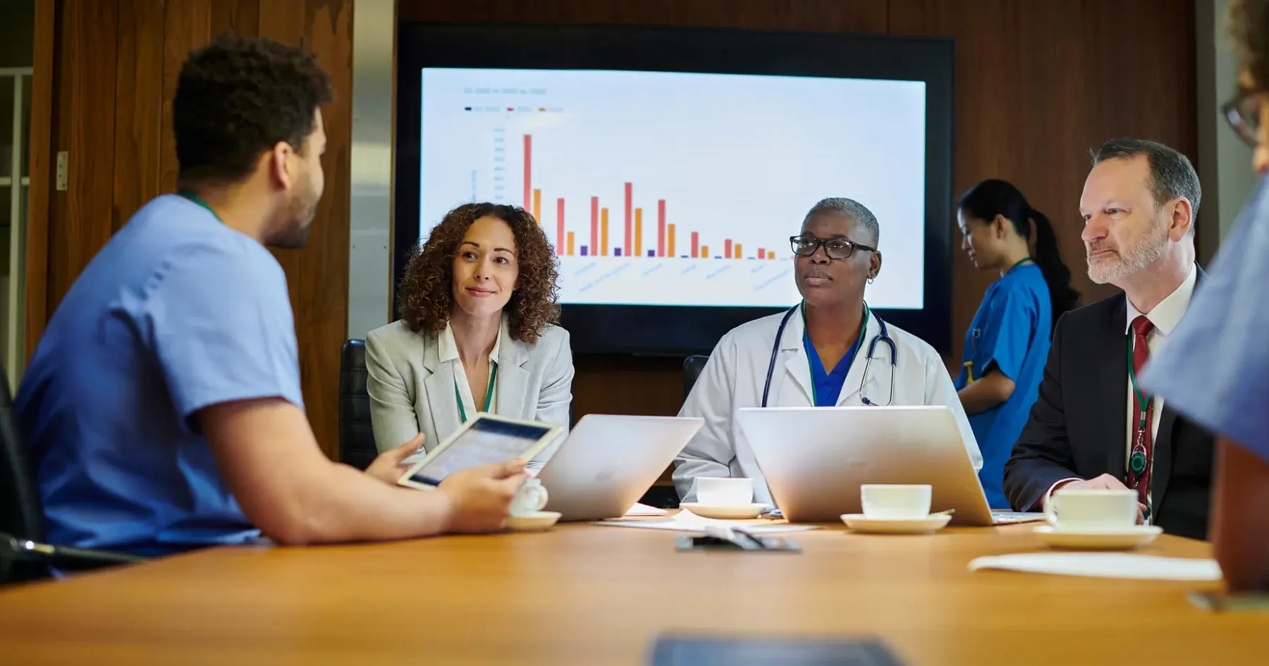medical staff discussing security in Healthcare