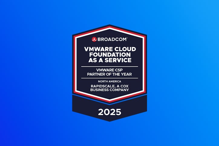 RapidScale Recognized as 2025 VMware Cloud Foundation as a Service Partner of the Year