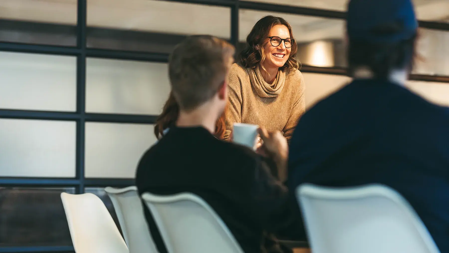 woman leading presentation
